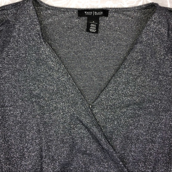 White House Black Market crossover metallic top - Picture 3 of 5